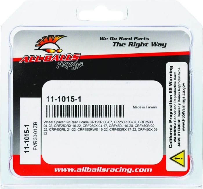All Balls Racing Wheel Spacer Kit 11-1015-1 for Enhanced Wheel Fitment and Safety