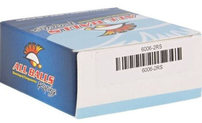 All Balls Racing Open Ball Bearing 30-55-13, Model 6006 for Motorcycle and ATV Applications