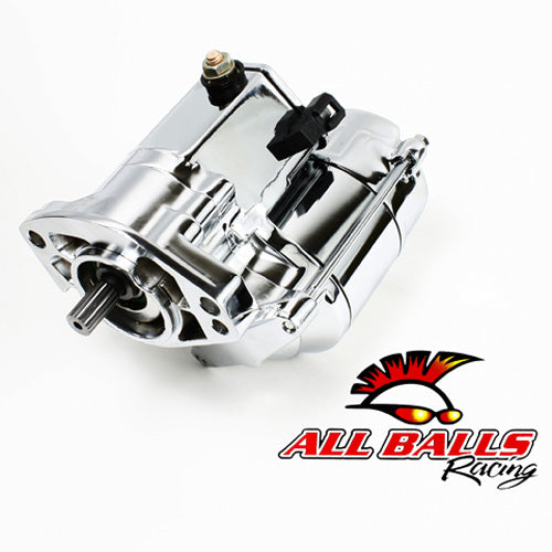 All Balls Racing Big Twin Starter 80-1002 – 1.4kW Chrome with 10-32 Mount