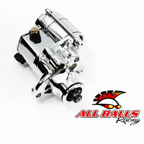 All Balls Racing Big Twin Starter for 2007 & Up, 1.4kW, Chrome