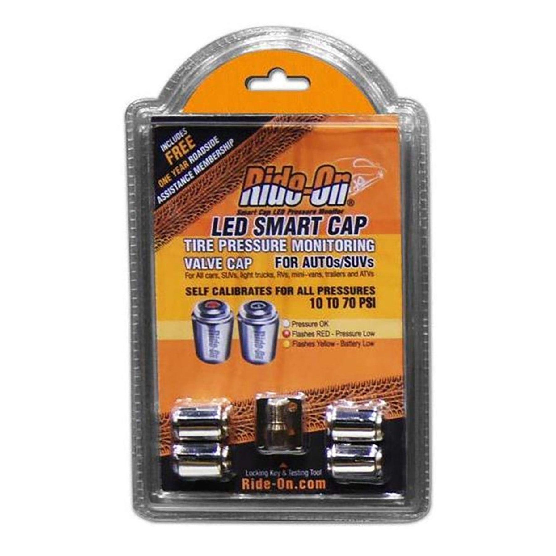 RIDE-ON LED Smart Cap 4 Pack for Motorcycles and Light Vehicles – Part Number SCLP-BP4