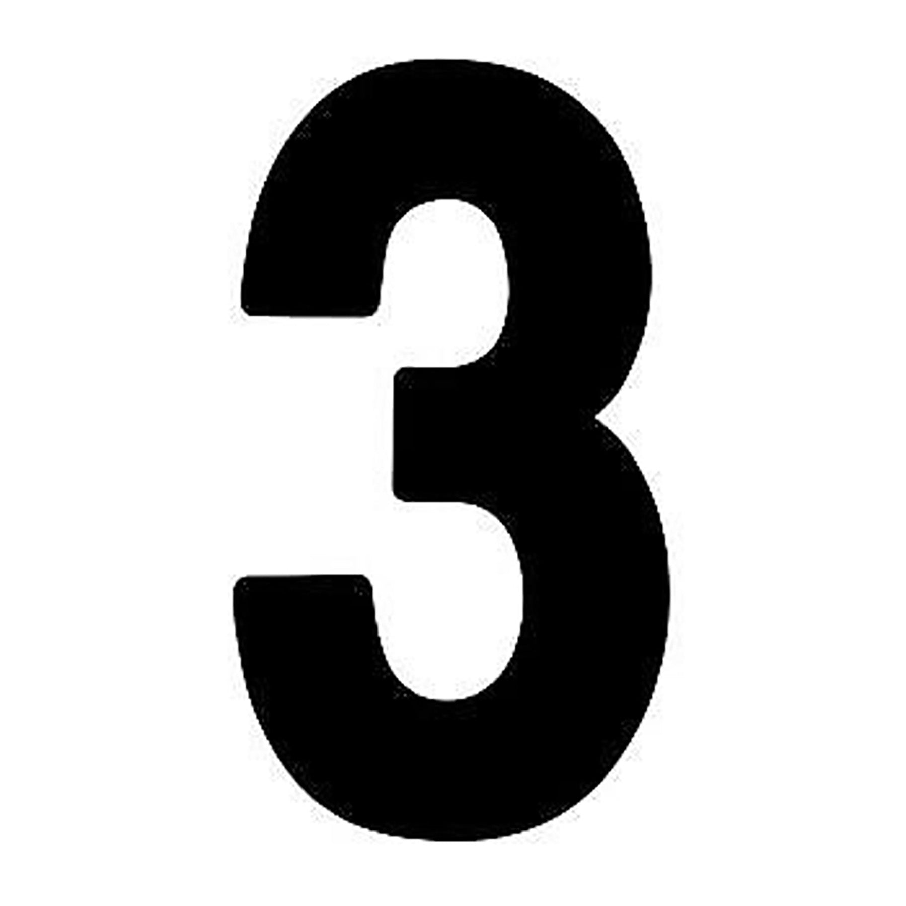 Factory Effex FX 2015 Numbers Standard 6 inch Black - Set of 3