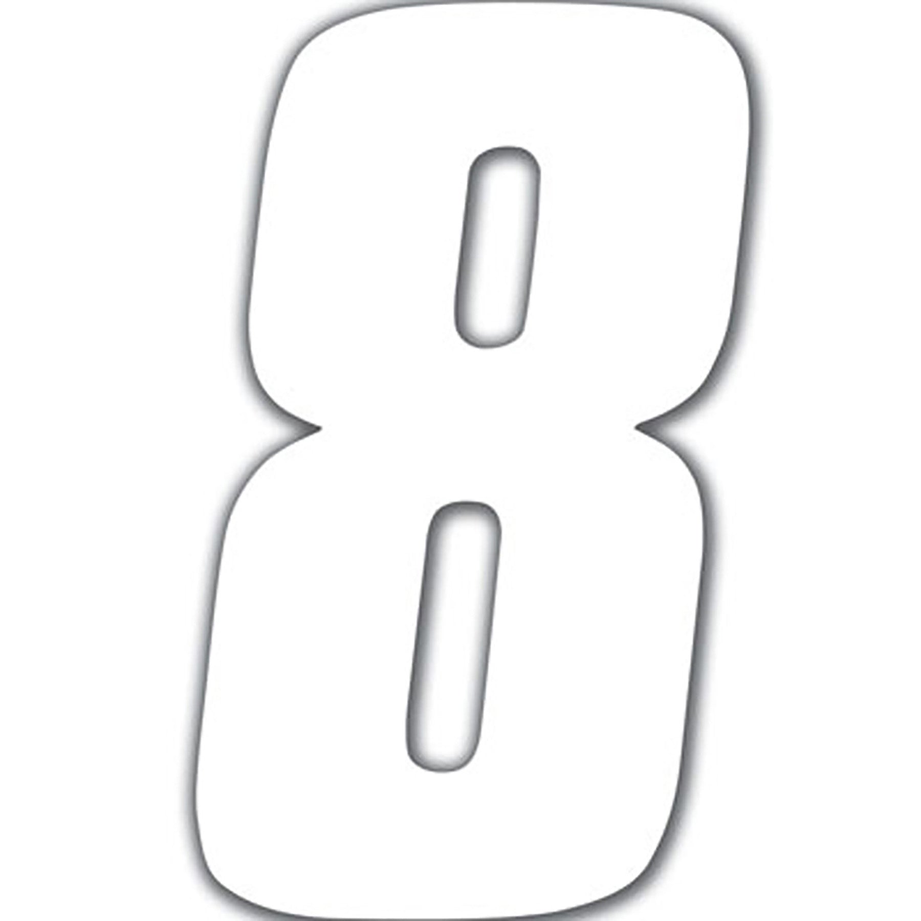 Factory Effex FX 2015 Numbers Standard 8-inch White Set - Motorcycle Number Plate Graphics
