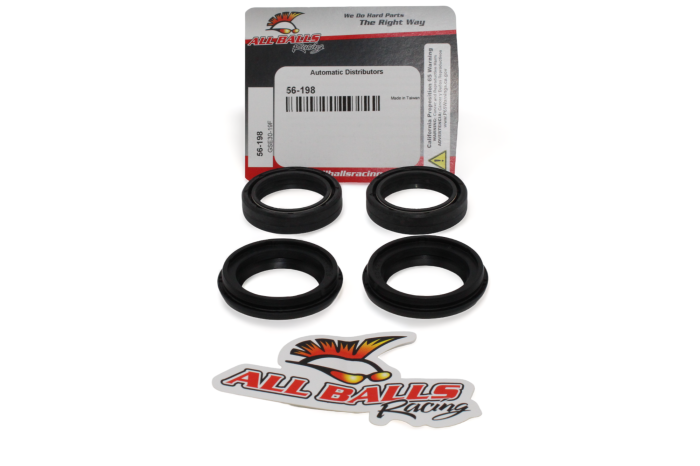 All Balls Racing Fork and Dust Seal Kit (Part #56-198) for Motorcycle Suspension