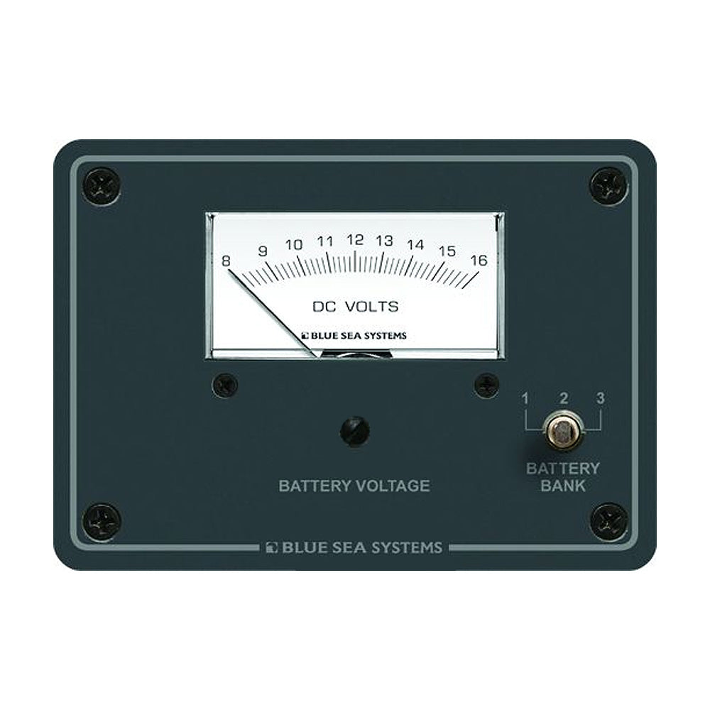 Blue Sea Systems 8015 DC Analog Voltmeter with Panel for Battery Monitoring