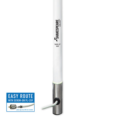 Shakespeare 5400-XT Galaxy 4' VHF Antenna with 3dB Gain for Marine and General Communications