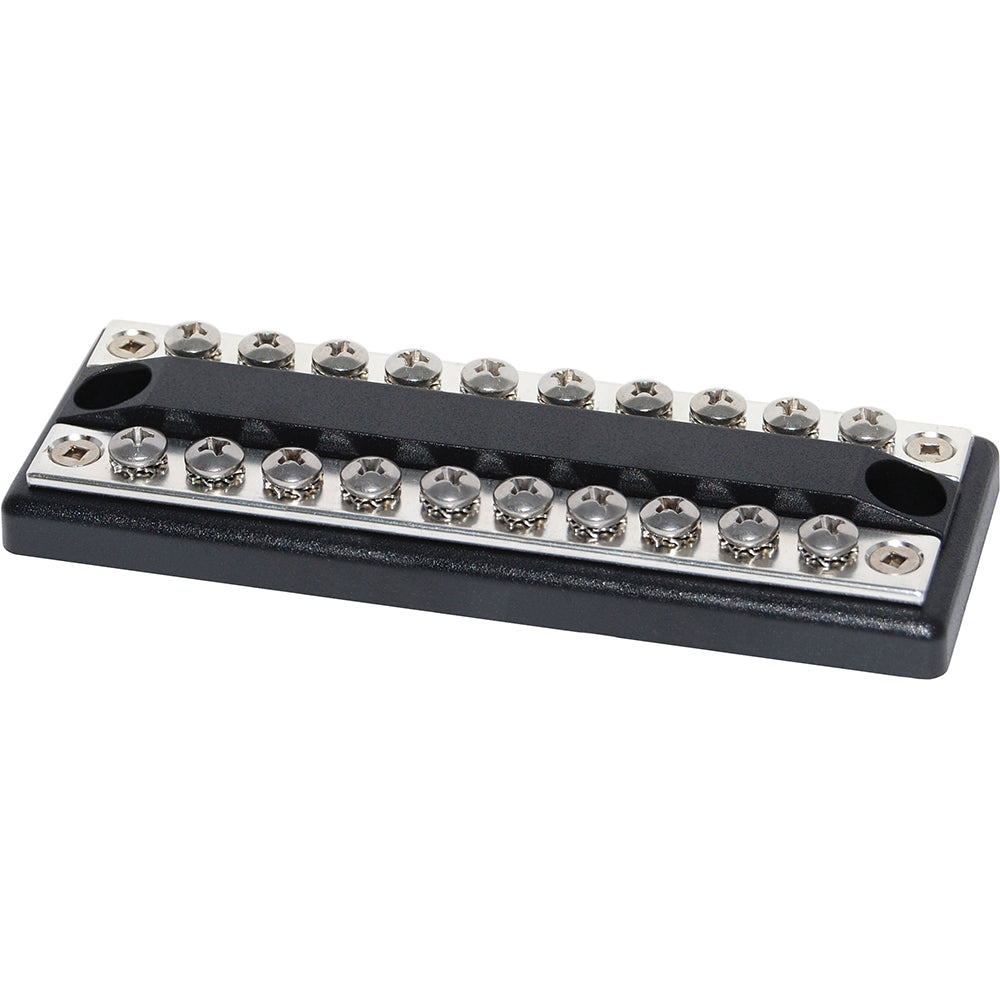 Blue Sea Systems 2702 DualBus 100AMP Common BusBar with 10 x 8-32 Screw Terminals