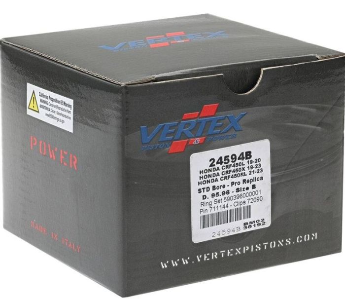 Vertex Forged Replica Piston Kit Part #24594B for Engine Performance