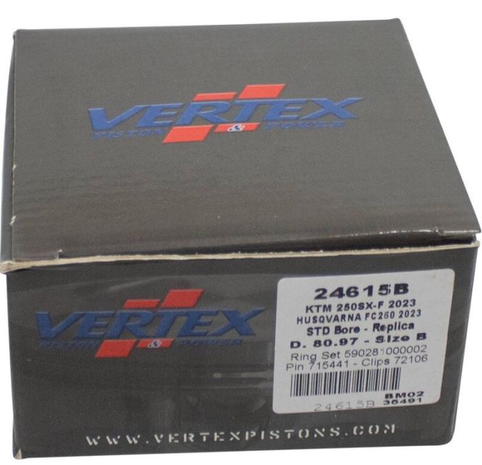 Vertex Forged Replica Piston Kit - Part Number 24615B for Enhanced Engine Performance