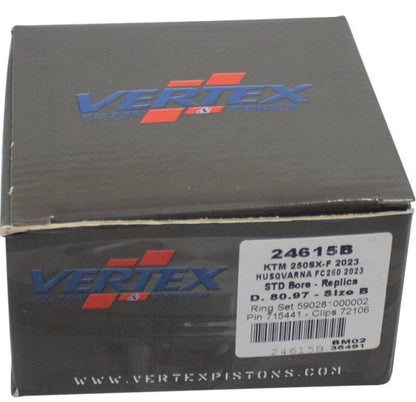 Vertex Forged Replica Piston Kit - Part Number 24615B for Enhanced Engine Performance