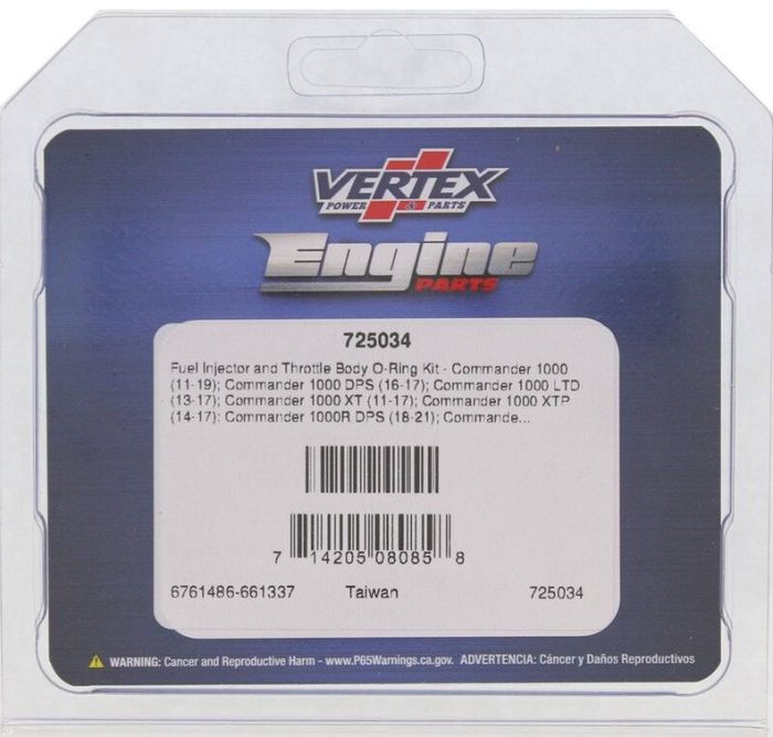 Vertex Fuel Injector and Throttle Body O-Ring Kit (Part #725034)