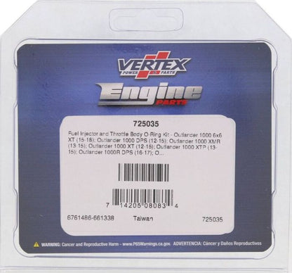 Vertex Fuel Injector and Throttle Body O-Ring Kit - Part 725035