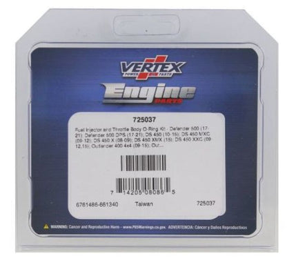 Vertex Fuel Injector and Throttle Body O-Ring Kit Part 725037