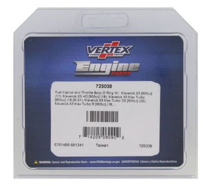 Vertex Fuel Injector and Throttle Body O-Ring Kit (Part #725038)