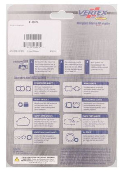 Vertex Top End Gasket Kit 8100071 for Engine Repair