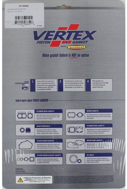 Vertex Complete Gasket Kit with Seals (Part Number 8110066)