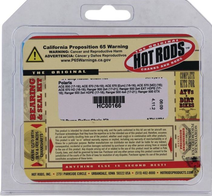 Hotrod's Inc HC00166 Oil Pump Roller Chain Kit for Automotive Engines