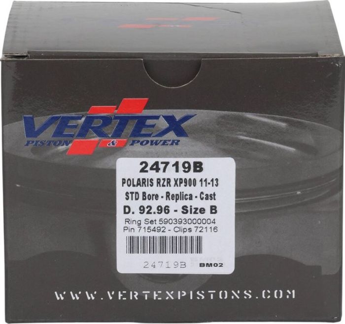 Vertex 24719B Cast Replica Piston Kit for High-Performance Engines