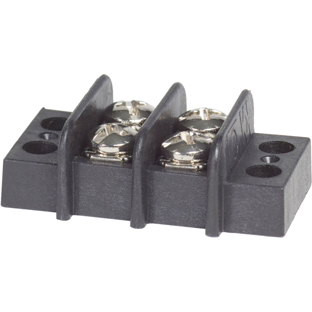 Blue Sea Systems 2402 Terminal Black 20 Amp 2-Circuit Electrical Terminal
