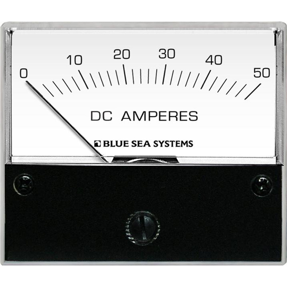 Blue Sea Systems 8022 DC Analog Ammeter – 2-3/4 Inch Face, 0-50 Amp DC Measurement