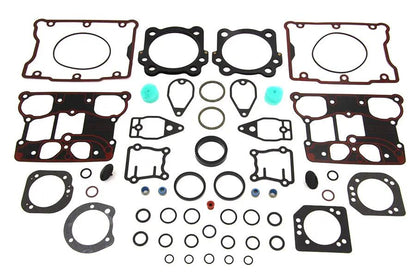 James Top End Gasket Kit for Harley Davidson FLT and FXD Models - OEM Cross Reference 17052-99 by James