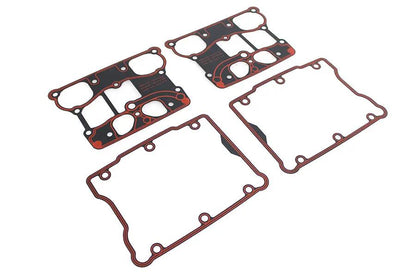 V-Twin Twin Cam Rocker Box Gasket Set for Harley Davidson FLST (1999-2008) by V-Twin