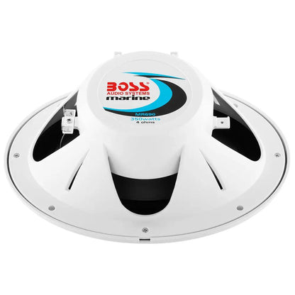 Boss Audio MR690 6 x 9 Inch Waterproof Oval Marine Speakers - White, 350W Peak Power by Boss Audio