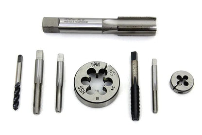 Motorshop Die Tool and Tap Set for Harley Davidson W Models - Precision Tool Kit with Headbolt, Brake Drum, Mainshaft, and Handlebar End Taps by Motorshop