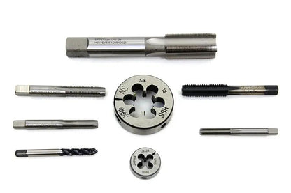Motorshop Die Tool and Tap Set for Harley Davidson W Models - Precision Tool Kit with Headbolt, Brake Drum, Mainshaft, and Handlebar End Taps by Motorshop