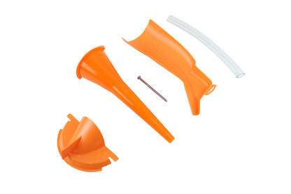 V-Twin Orange Funnel Set for Harley-Davidson Primary Oil Fill - Durable ABS Construction