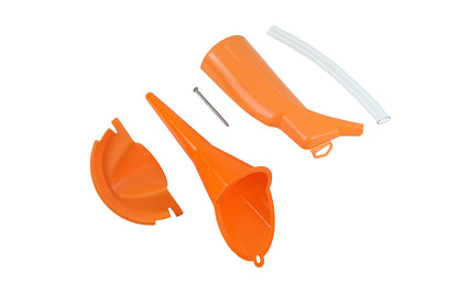 V-Twin Orange Funnel Set for Harley-Davidson Primary Oil Fill - Durable ABS Construction
