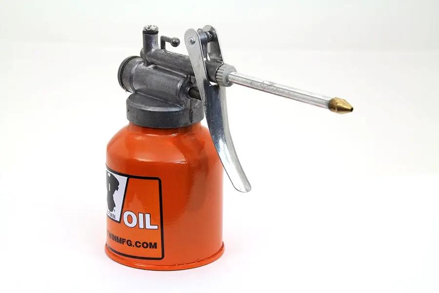 Motorshop V-Twin Metal Squirt Oil Can 250cc for Lubrication and Oil Application by Motorshop
