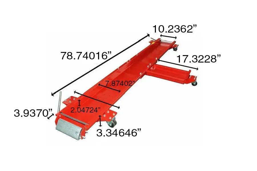 Motorshop ZD04806A Motorcycle Roller Dolly Lift Tool with Hardware by Motorshop