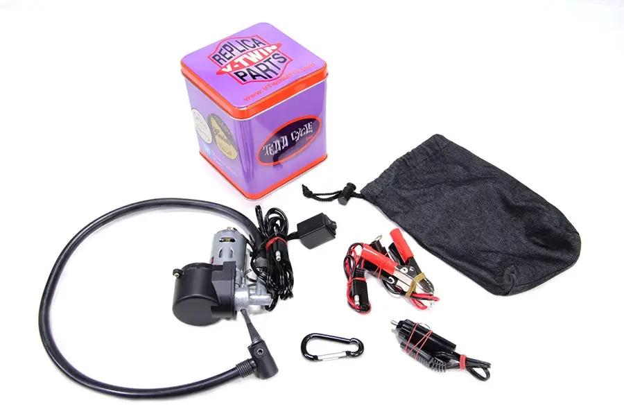 Motorshop Mini Air Compressor with 2 Feet Hose and Tire Valve Adapter by Motorshop