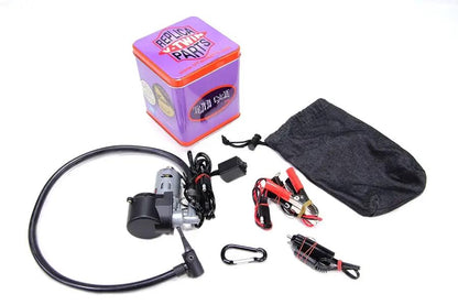 Motorshop Mini Air Compressor with 2 Feet Hose and Tire Valve Adapter by Motorshop
