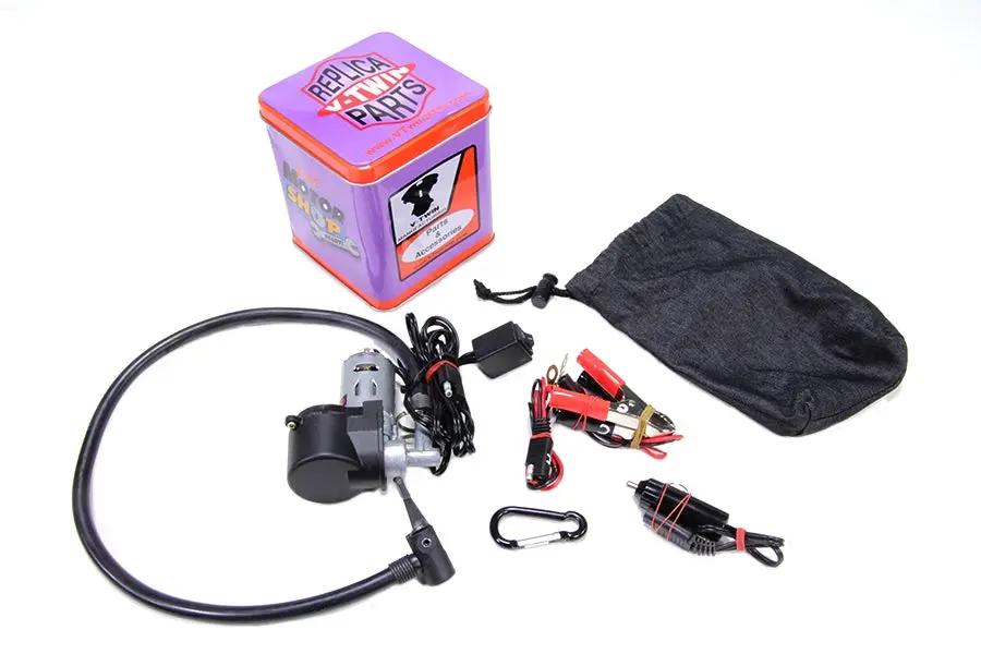 Motorshop Mini Air Compressor with 2 Feet Hose and Tire Valve Adapter by Motorshop