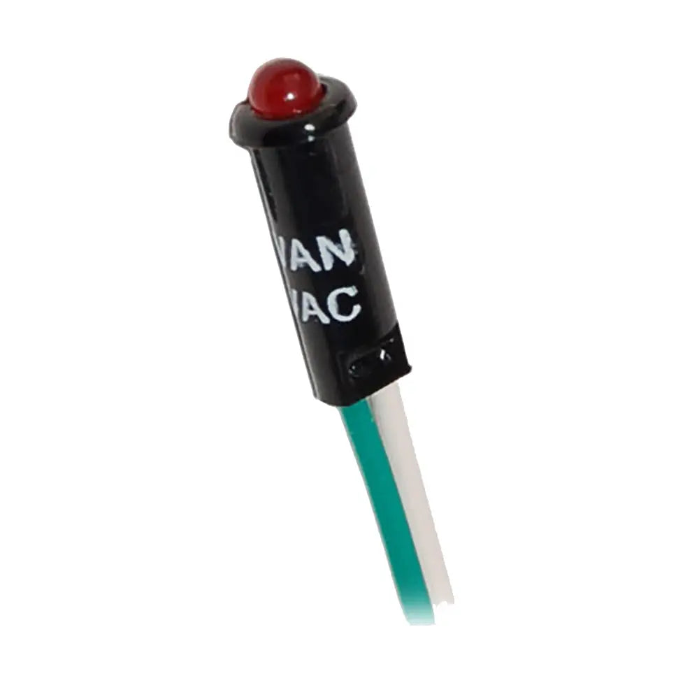 Blue Sea Systems 8066 Red LED Indicator Light – 120V AC, Push-In Mount, General Indicator and Alarm Light