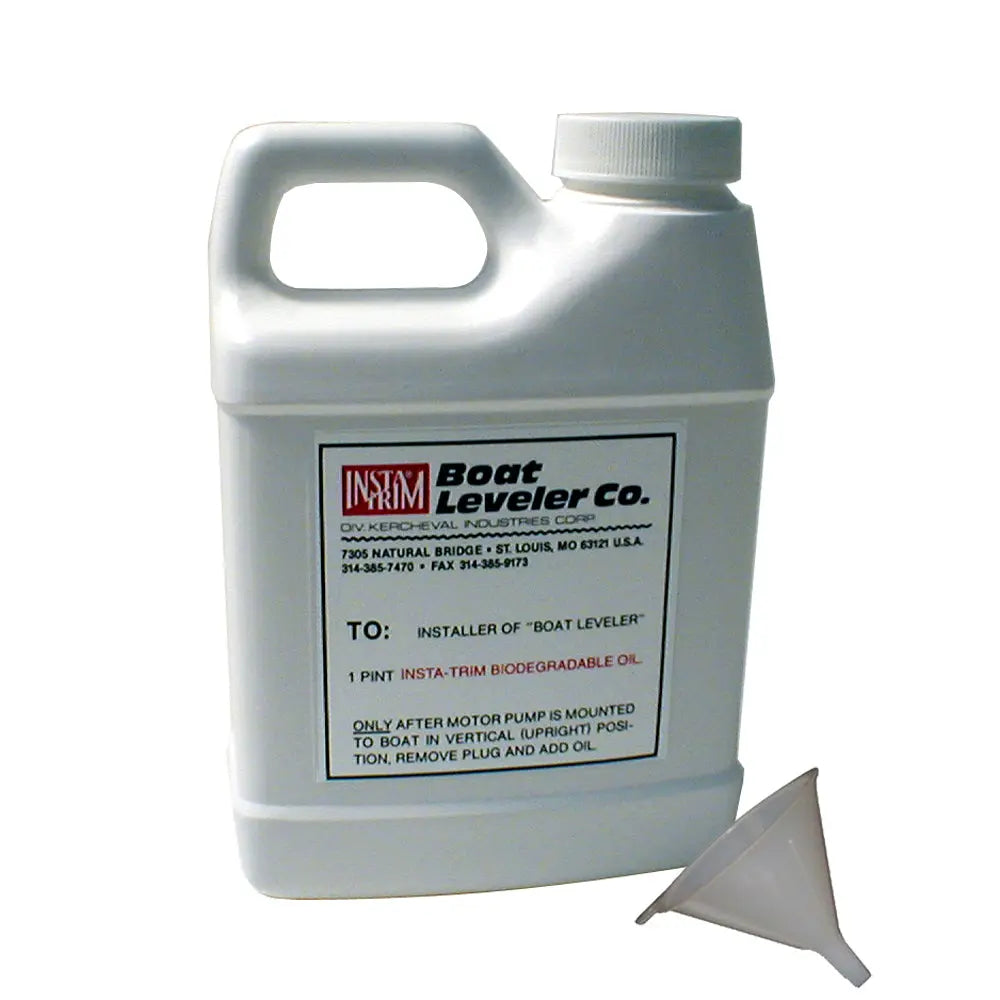 Boat Leveler Co. Biodegradable Oil & Funnel Kit - Part #12612