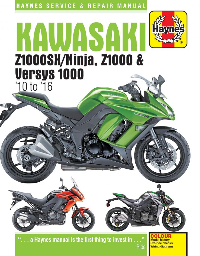Haynes Kawasaki Z1000, Z1000SX & Versys 2010-2016 Repair Manual – Part No. M6377