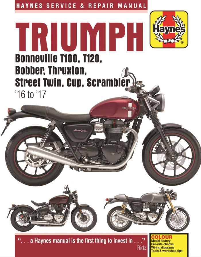 Haynes M6401 Service and Repair Manual for Triumph Bonneville T100, T120, Bobber, Thruxton, and Street Twin