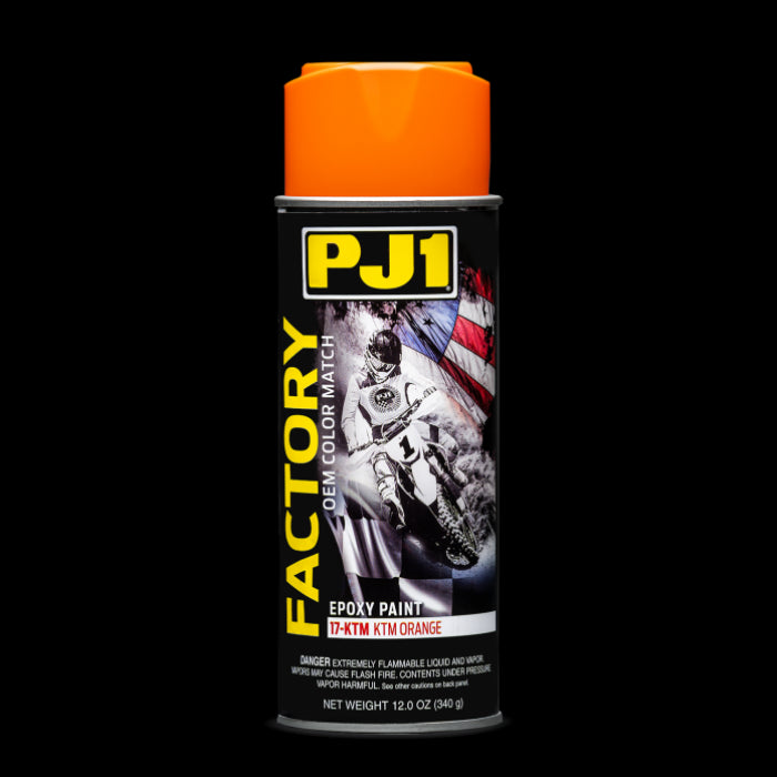 PJ1 OEM Color Match Paint - KTM Orange, 12 oz Aerosol - Perfect for KTM Motorcycle Customization