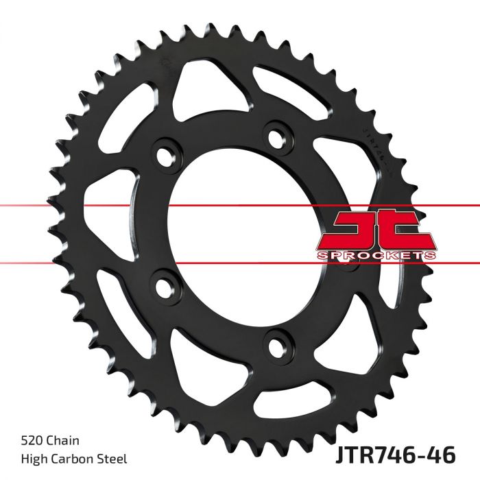 JT Sprocket Steel Rear Sprocket for Ducati — 46 Tooth Part JTR746.46
