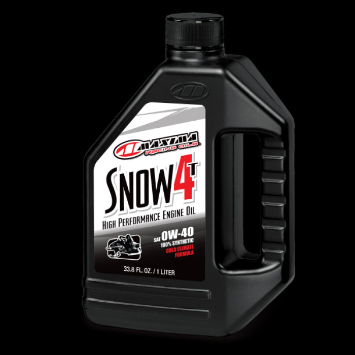Maxima Snow 4T Full Synthetic 0W-40 Motorcycle Oil - 1 Liter, Part #30-31901