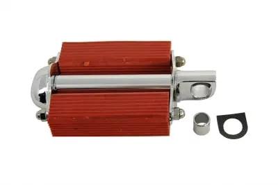 Motorshop Bicycle Kick Starter Pedal and Axle Assembly for Harley WL - Red with Chrome Finish by Motorshop