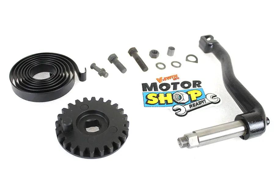 Motorshop Black Kick Starter Arm Kit for Harley Davidson FL Models by Motorshop