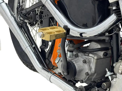 Motorshop Kick Starter Pedal Assembly Kit with Spring and Collar - Chrome Finish by Motorshop