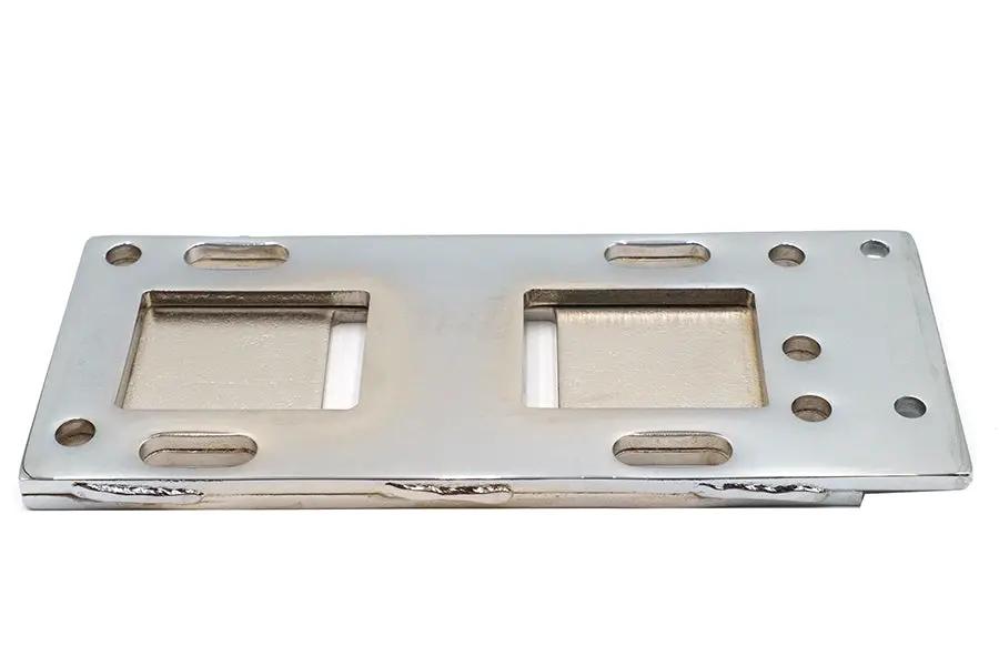 Paughco Chrome Transmission Mounting Plate for 4-Speed Transmission in 5-Speed Frames - Part 218-1 by Paughco