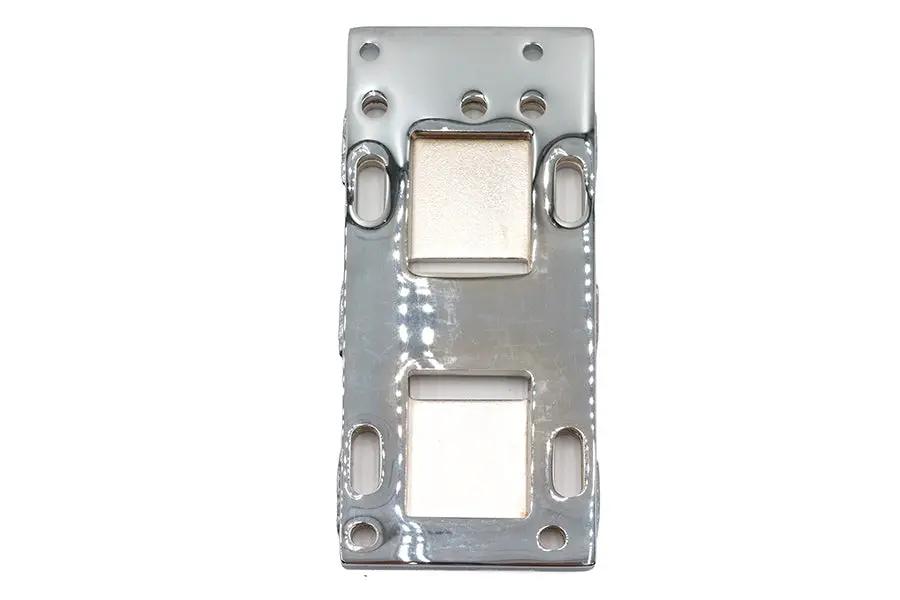 Paughco Chrome Transmission Mounting Plate for 4-Speed Transmission in 5-Speed Frames - Part 218-1 by Paughco