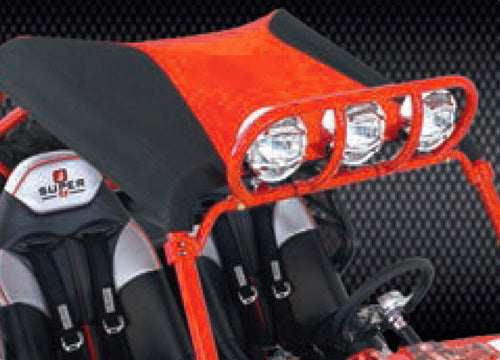 SNO STUFF Black and Orange Bimini Top for Polaris RZR 1000 (2 Seat Models) - Part 875-202-79