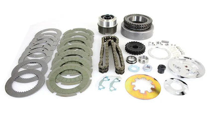 York Clutch Pack Kit for Harley Davidson FL Models - Includes Kevlar Clutch, Drum Shell, 23-Tooth Sprocket, and 82-Link Chain by York